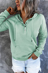 CLAIRE - Le Sweat à Capuche Boutonné